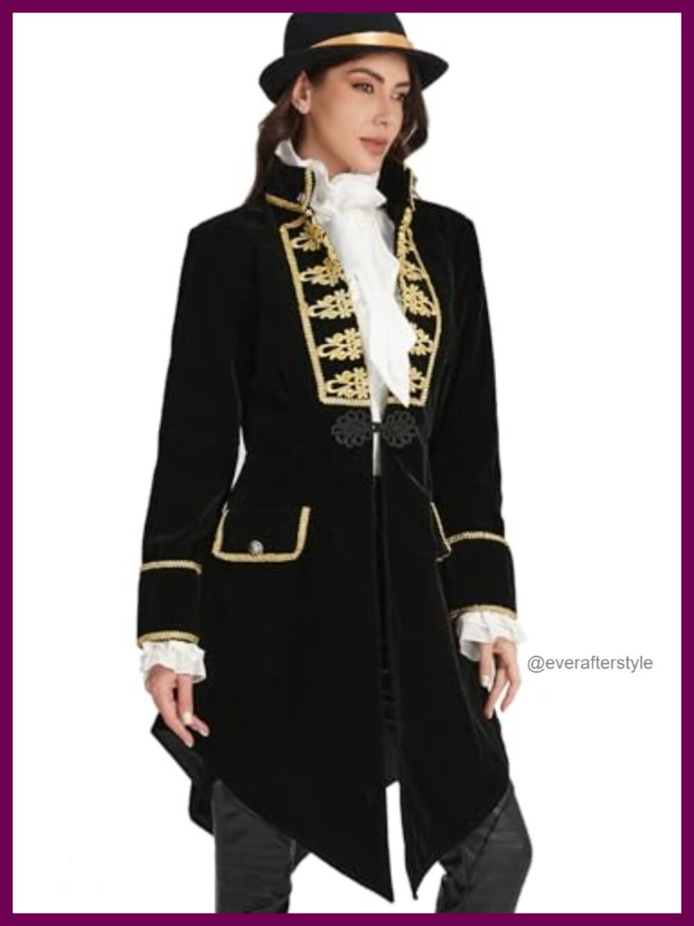 Velvet Victorian Gothic Tailcoat Jacket Masquerade Steampunk Frock Coat